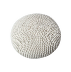 Large Knitted Cotton Pouffe Comfortable Floor Cushion