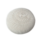 Large Knitted Cotton Pouffe Comfortable Floor Cushion